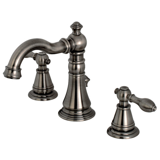 English Classic Widespread Bathroom Faucet in Black Stainless