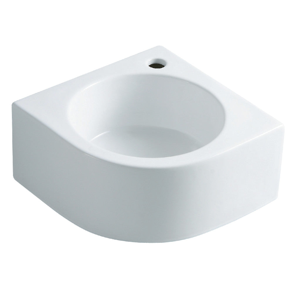 Manhattan 14.13 Inch Wall Mount Bathroom Sink in White