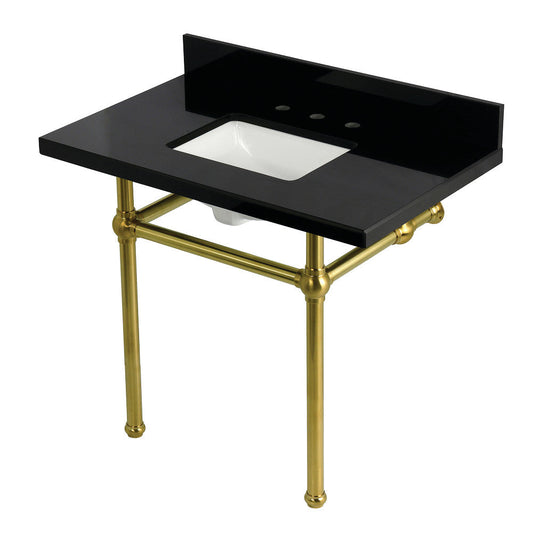 Templeton 36 Inch Console Sink in Brushed Brass