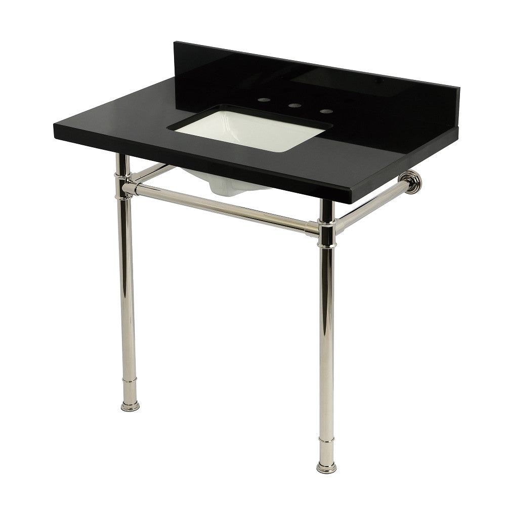 Imperial 36 Inch Console Sink in Polished Nickel