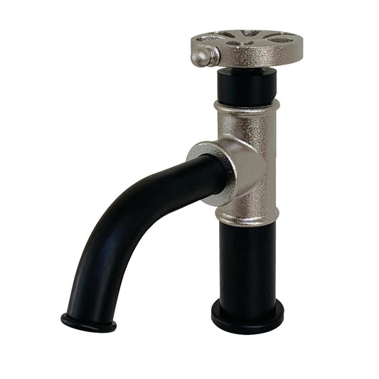 Belknap Single-Hole Bathroom Faucet in Matte Black/Polished Nickel