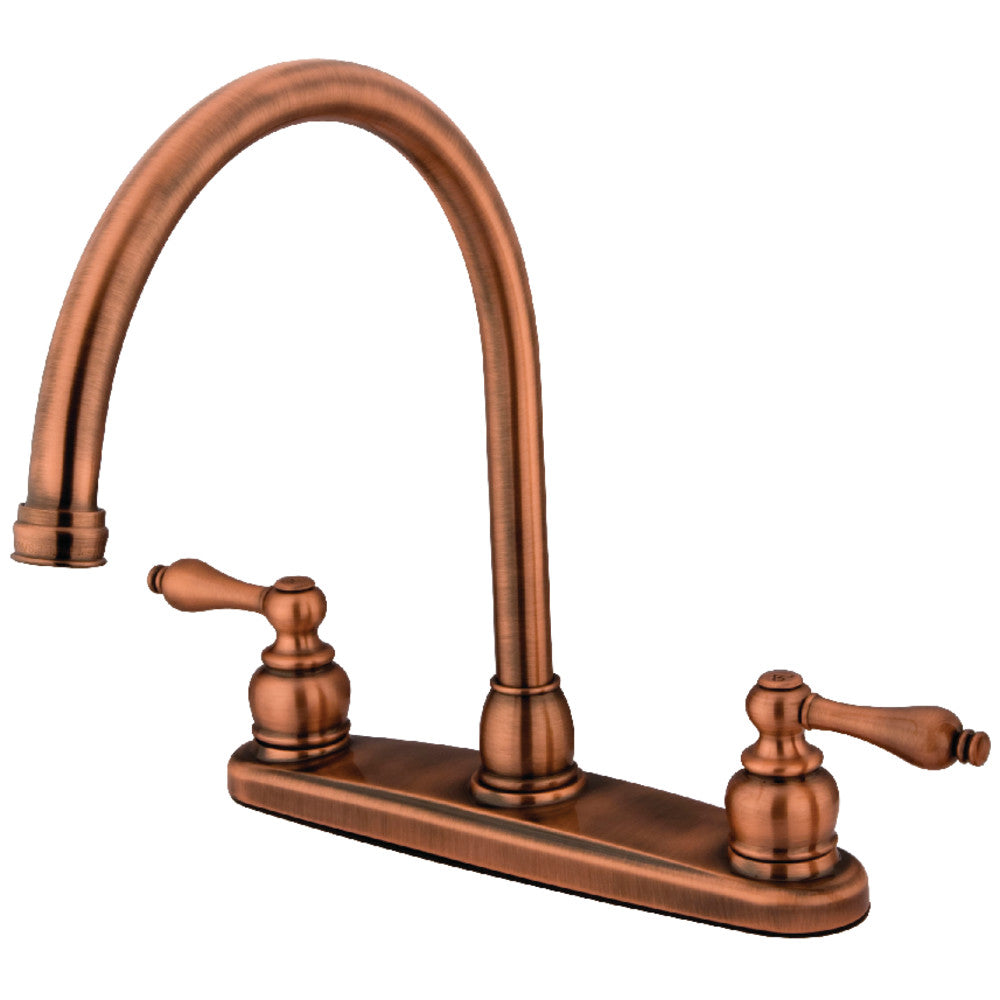 Vintage Centerset Kitchen Faucet in Antique Copper