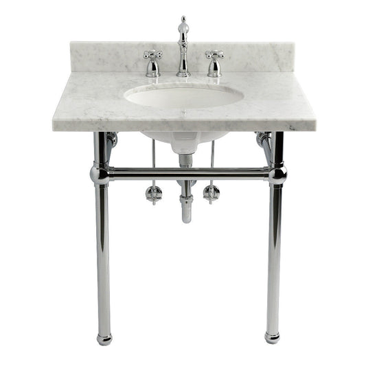 Templeton 30 Inch Console Sink in Carrara Marble