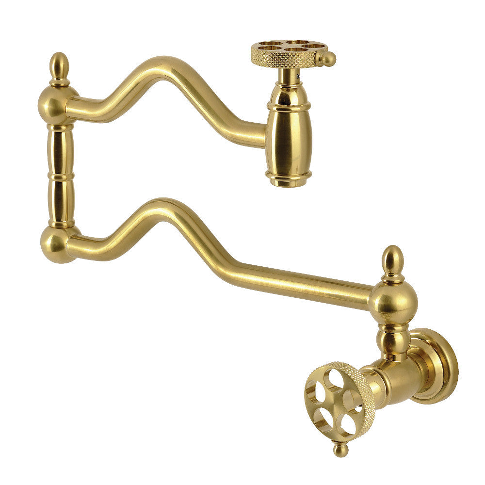Webb Pot Filler Faucet in Brushed Brass