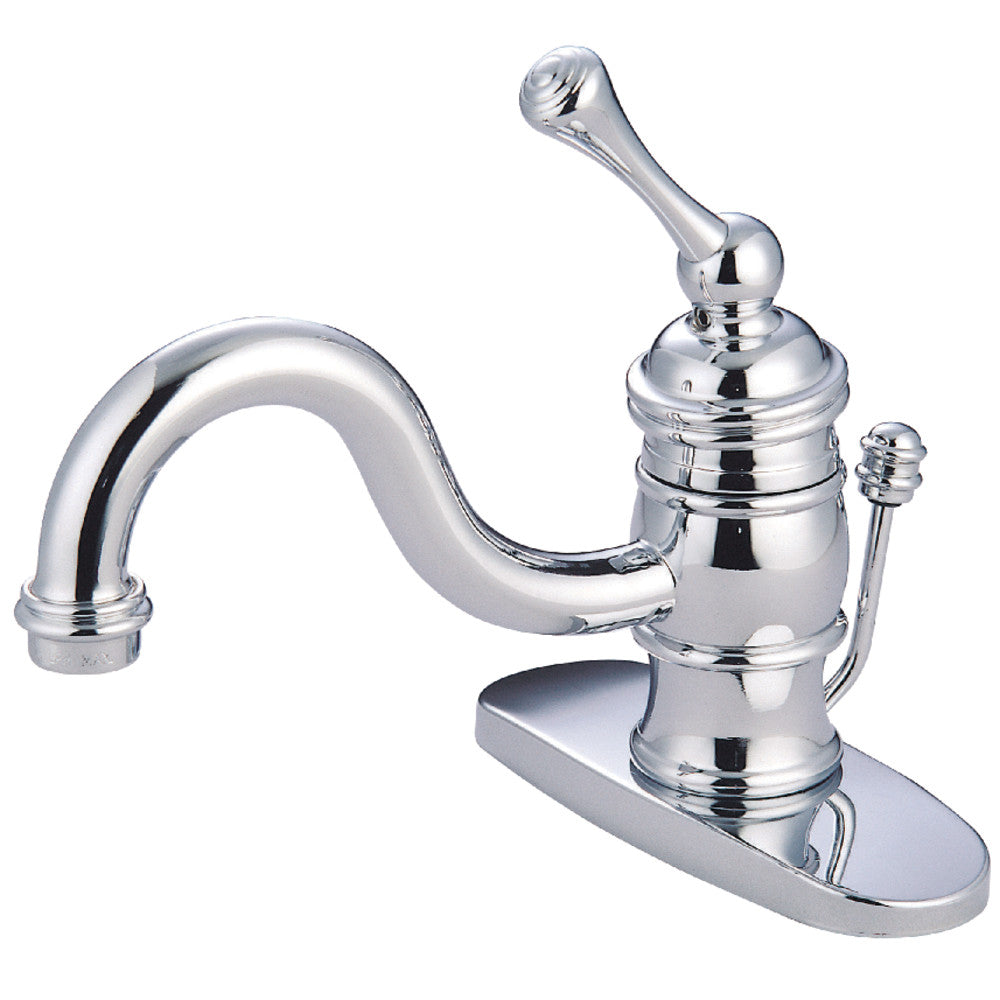 Victorian Single-Hole Bathroom Faucet in Polished Chrome