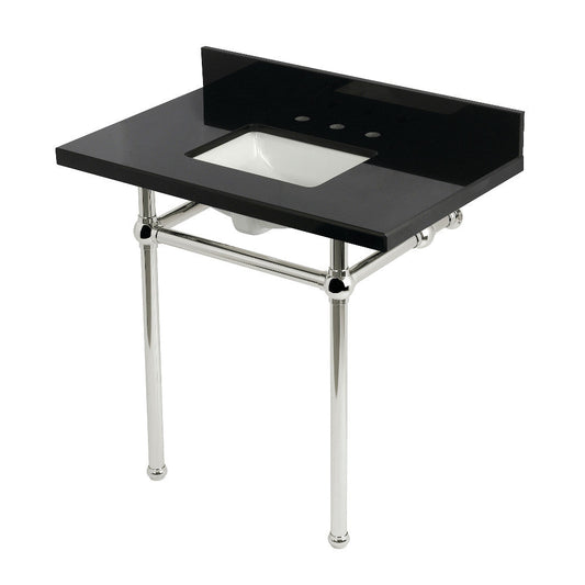 Templeton 36 Inch Console Sink in Polished Nickel