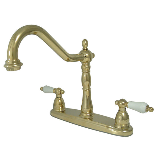 Centerset Kitchen Faucet in Polished Brass