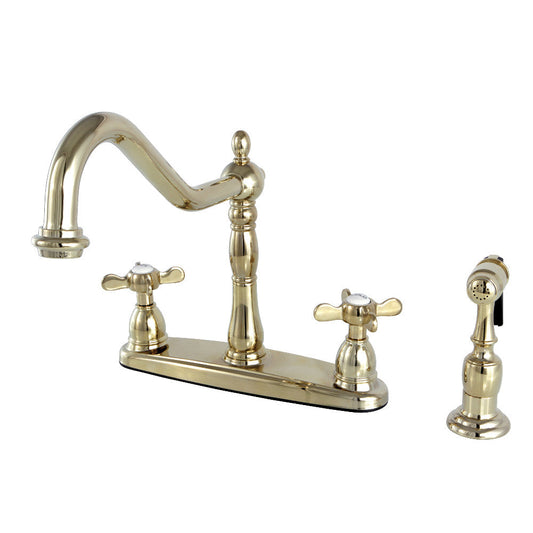 Essex Centerset Kitchen Faucet in Polished Brass