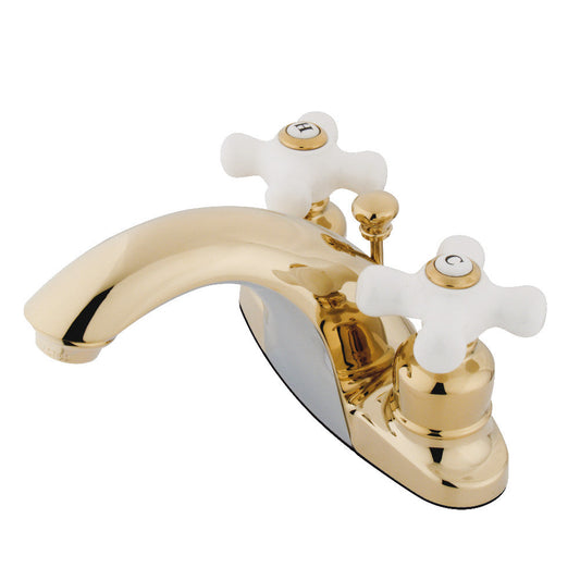 English Country 4 Inch Centerset Bathroom Faucet in Polished Brass