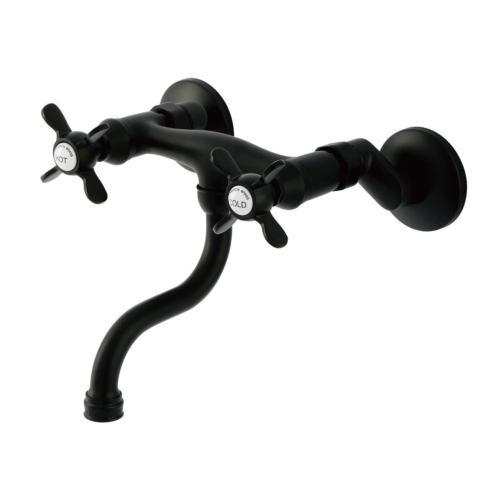Essex Wall-Mount Bathroom Faucet in Matte Black