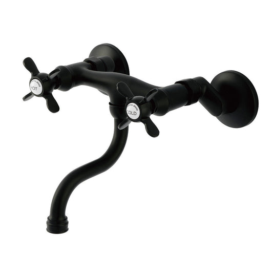 Essex Wall-Mount Bathroom Faucet in Matte Black