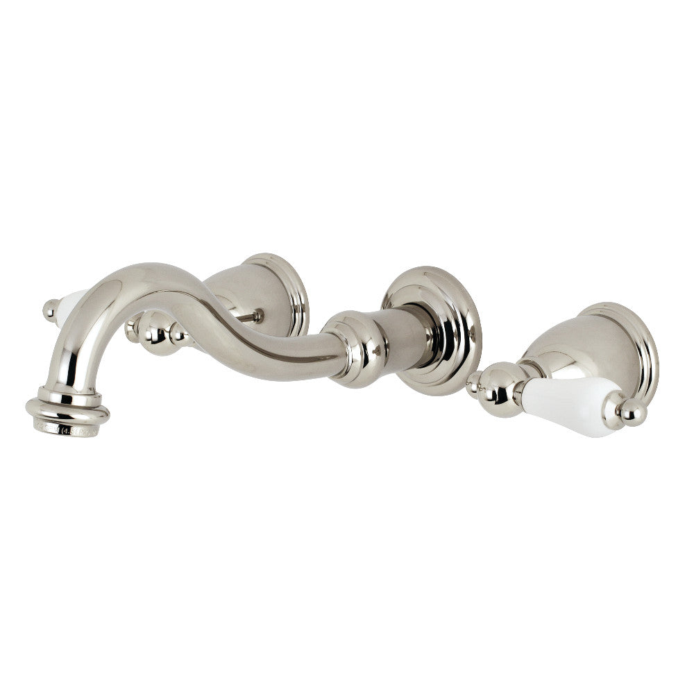 Vintage Wall-Mount Bathroom Faucet in Polished Nickel