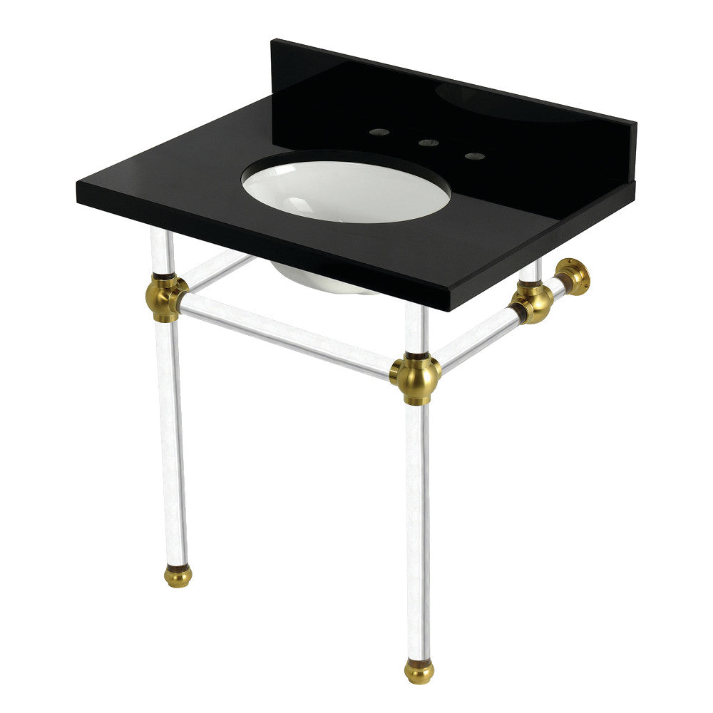 Templeton 30 Inch Console Sink in Brushed Brass