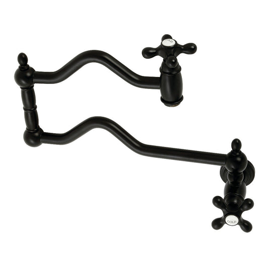 Heritage Pot Filler Faucet in Matte Black