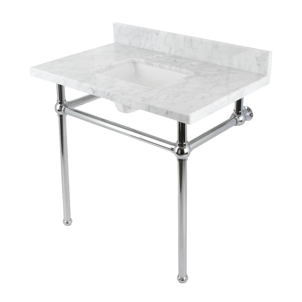 Templeton 36 Inch Console Sink in Carrara Marble