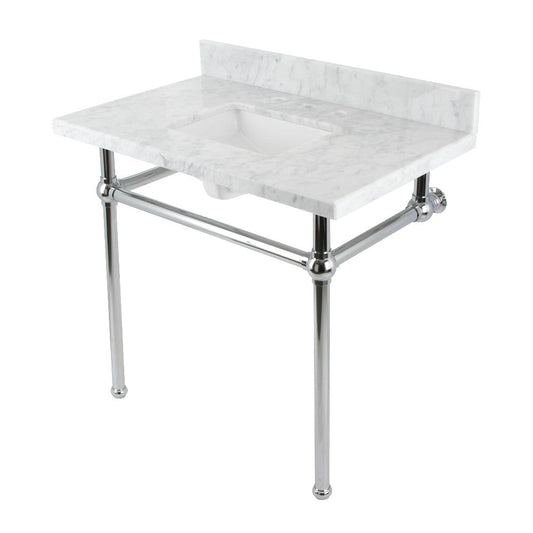 Templeton 36 Inch Console Sink in Carrara Marble