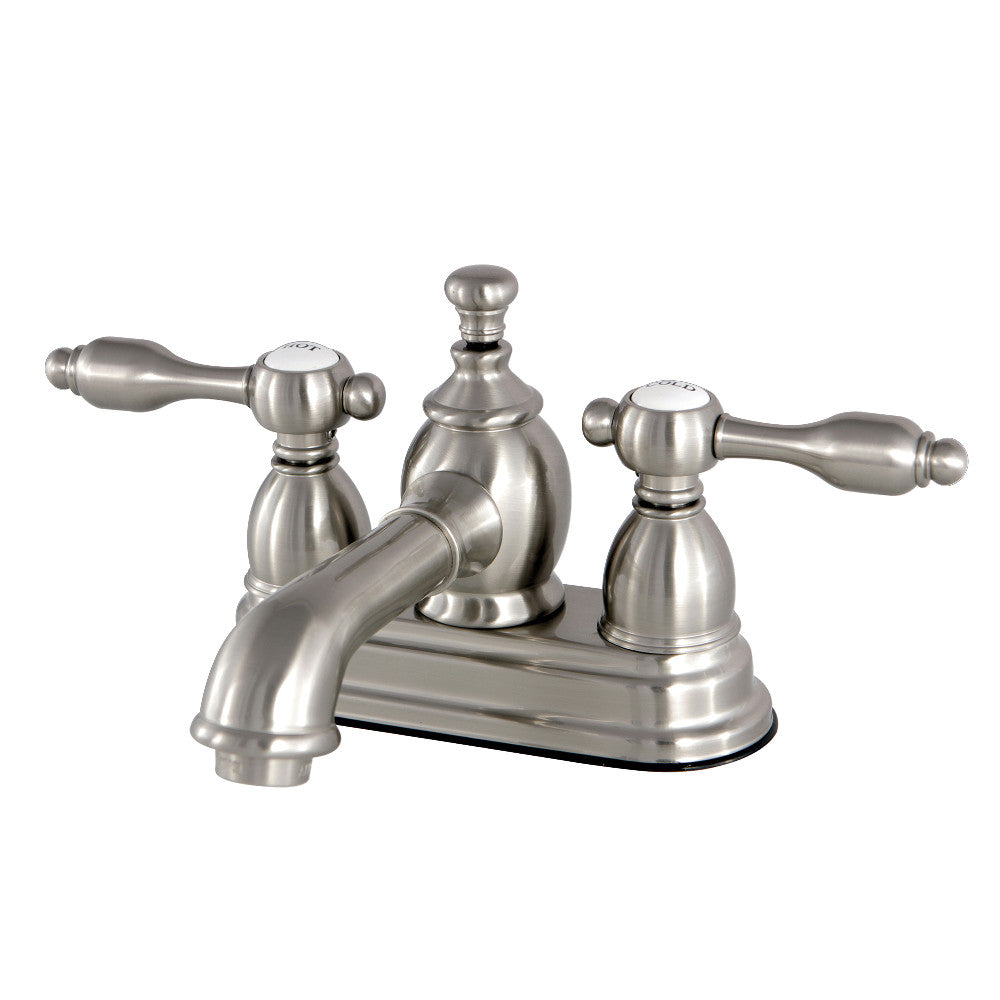 Tudor 4 Inch Centerset Bathroom Faucet in Brushed Nickel