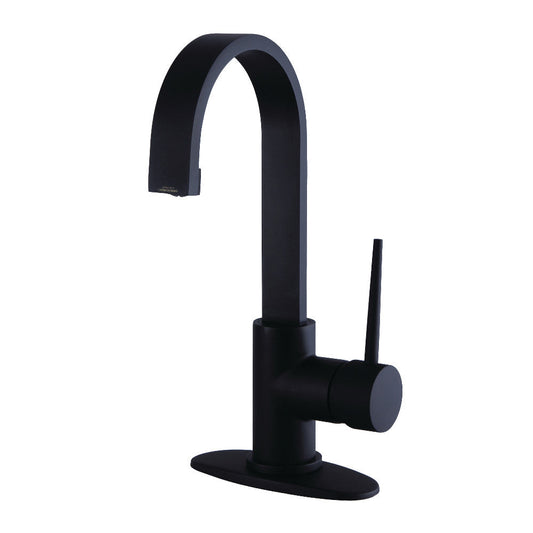 New York Single-Hole Bathroom Faucet in Matte Black