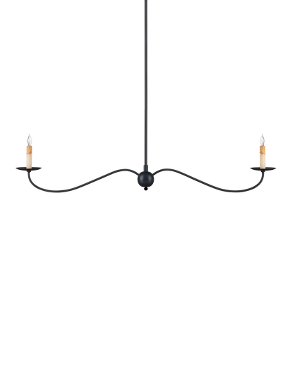 Saxon Black Linear Chandelier