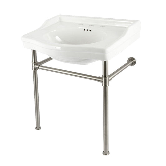 Victorian 29.94 Inch Console Sink in White