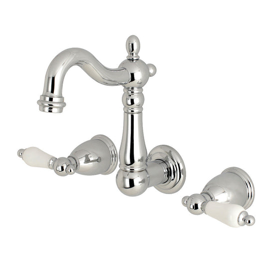 Heritage Wall-Mount Bathroom Faucet in Polished Chrome