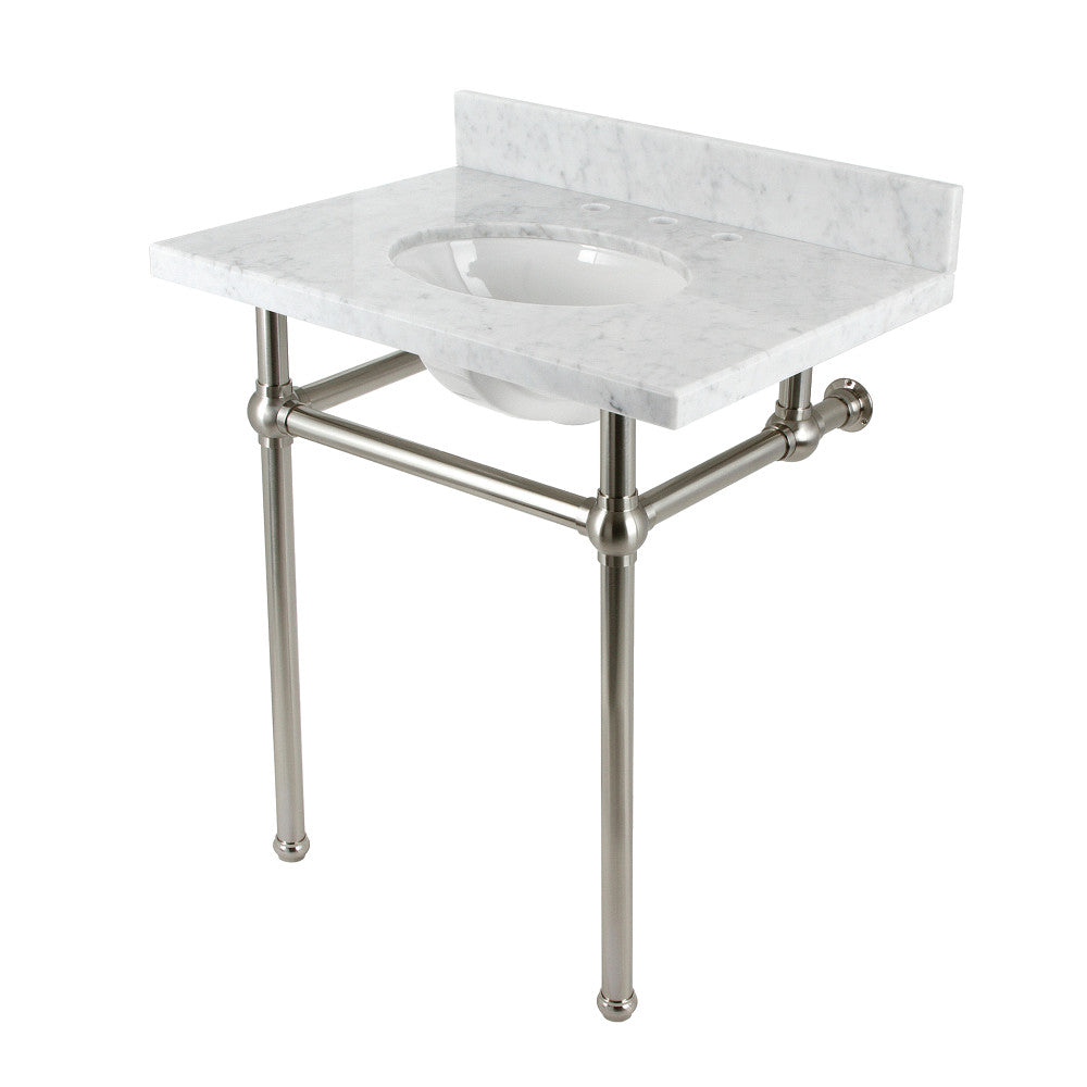 Templeton 30 Inch Console Sink in Carrara Marble