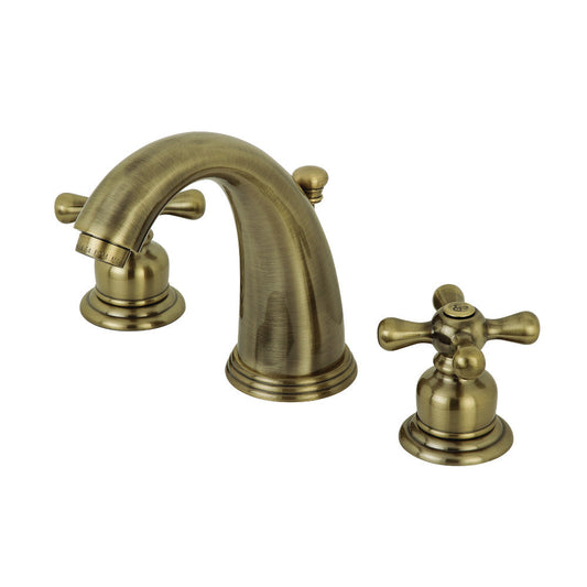 Victorian Widespread Bathroom Faucet in Antique Brass