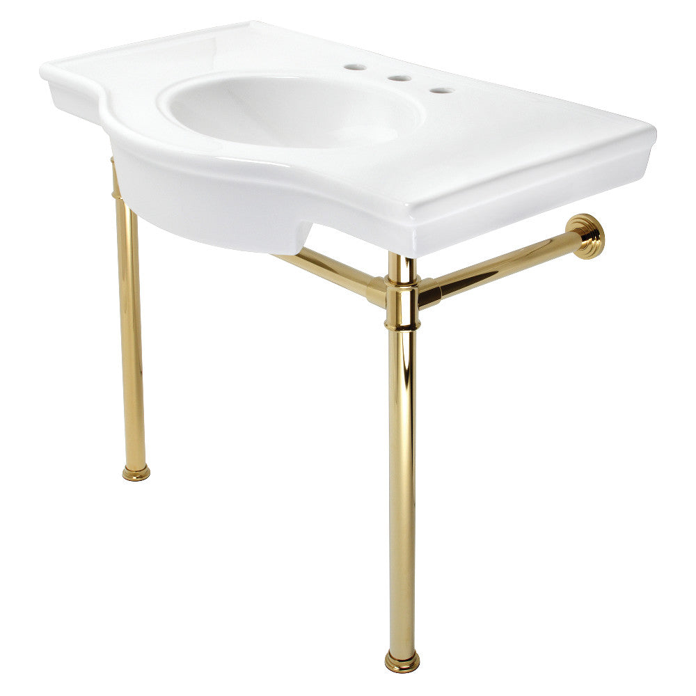 Templeton 37.38 Inch Console Sink in White