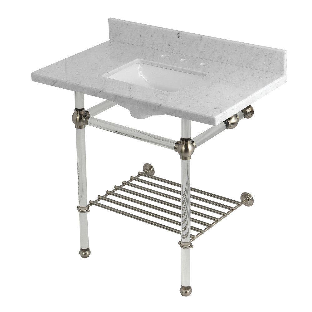 Templeton 36 Inch Console Sink in Carrara Marble