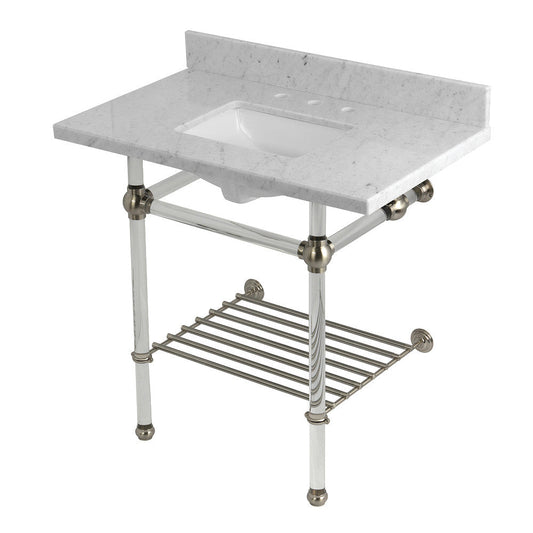 Templeton 36 Inch Console Sink in Carrara Marble