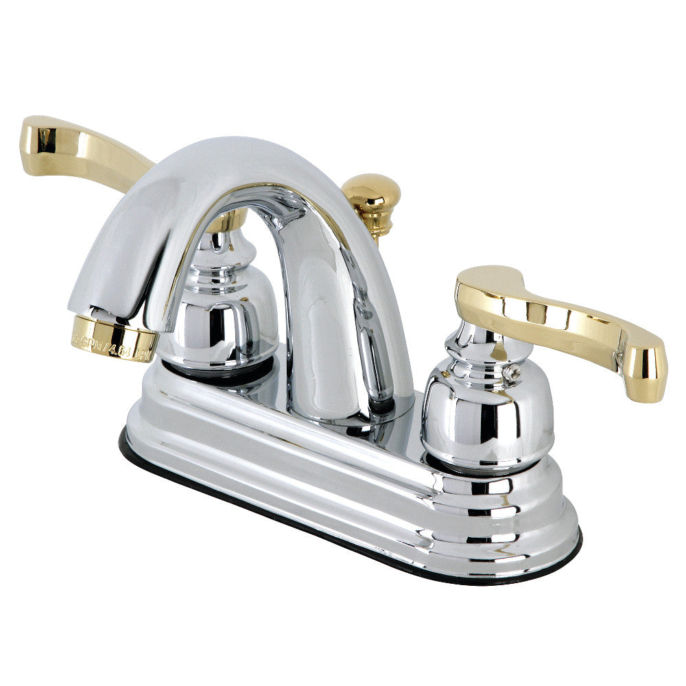 Royale 4 Inch Centerset Bathroom Faucet in Polished Chrome/Polished Brass