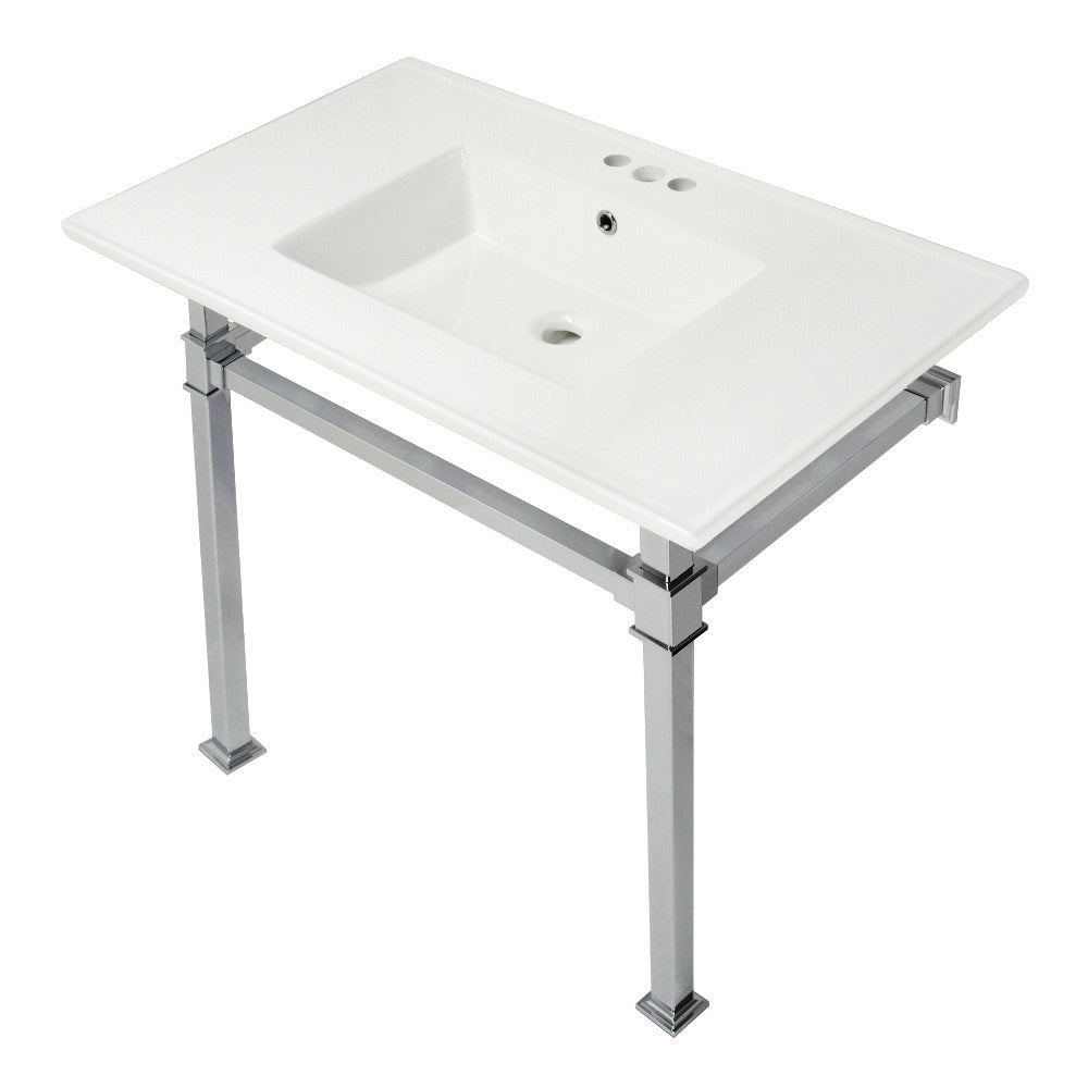 Monarch 37.38 Inch Console Sink in White