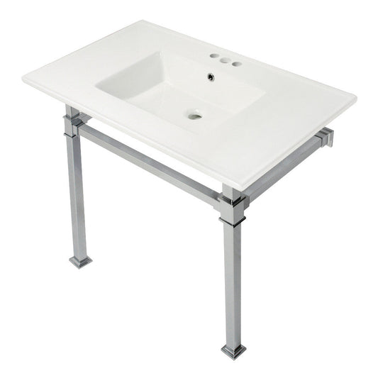 Monarch 37.38 Inch Console Sink in White