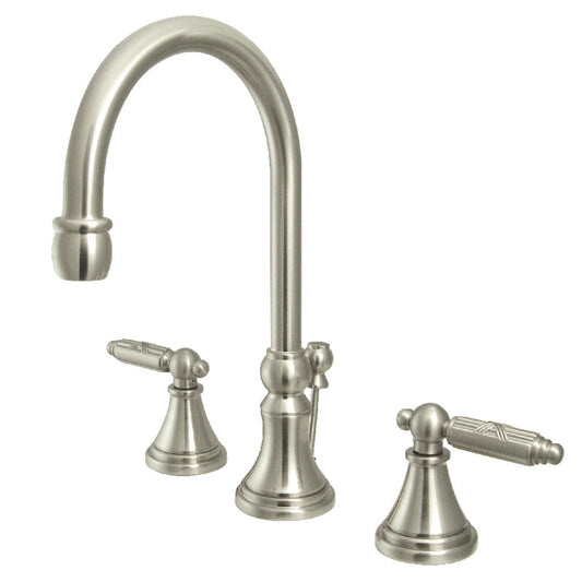 Georgian Widespread Bathroom Faucet in Brushed Nickel