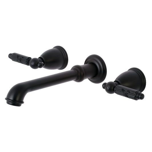 Georgian Wall-Mount Bathroom Faucet in Matte Black