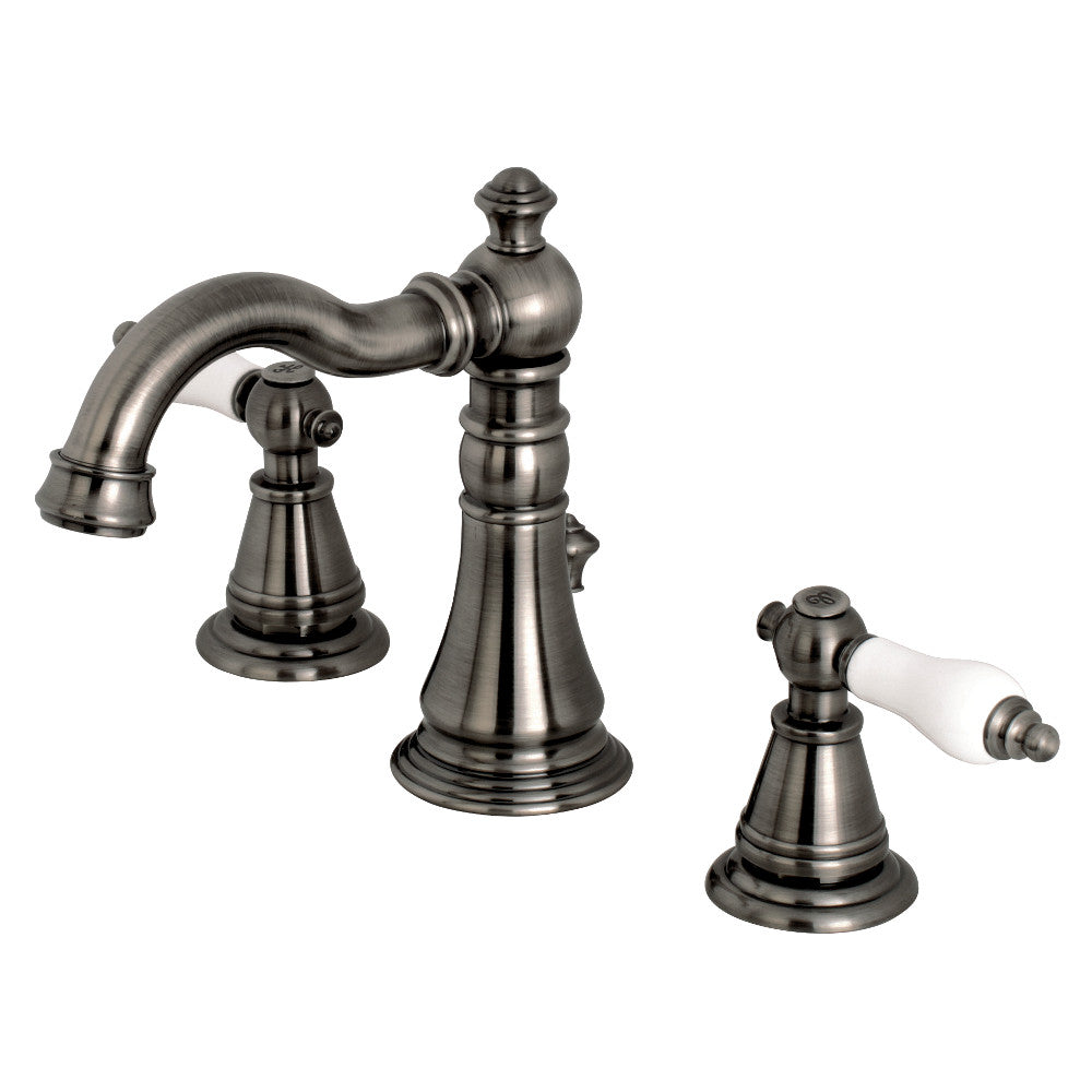 English Classic Widespread Bathroom Faucet in Black Stainless