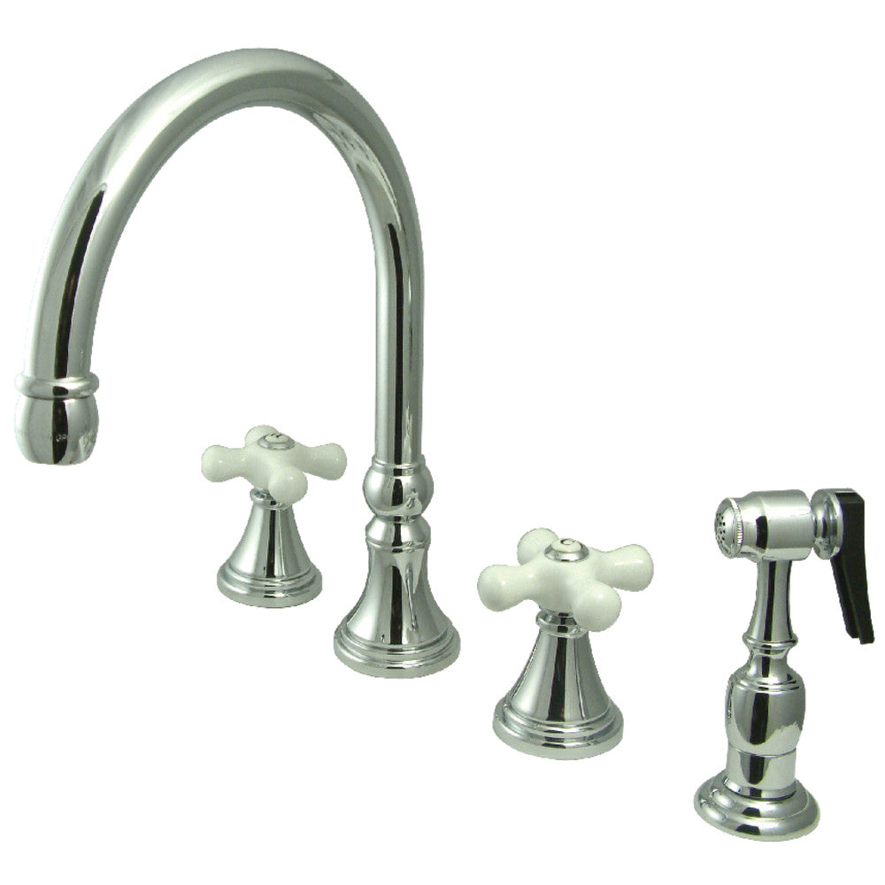 Governor Widespread Kitchen Faucet in Polished Chrome