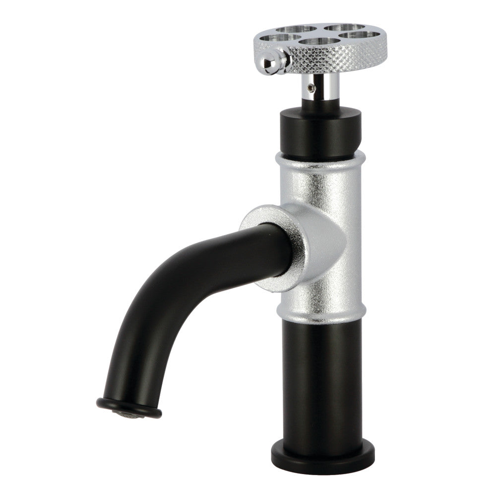 Webb Single-Hole Bathroom Faucet in Matte Black/Polished Chrome