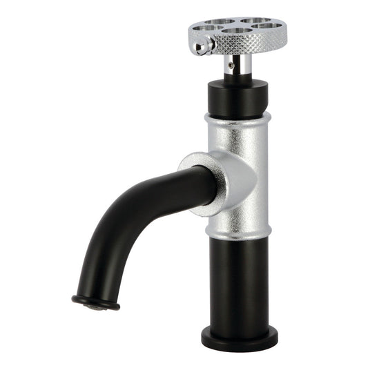 Webb Single-Hole Bathroom Faucet in Matte Black/Polished Chrome