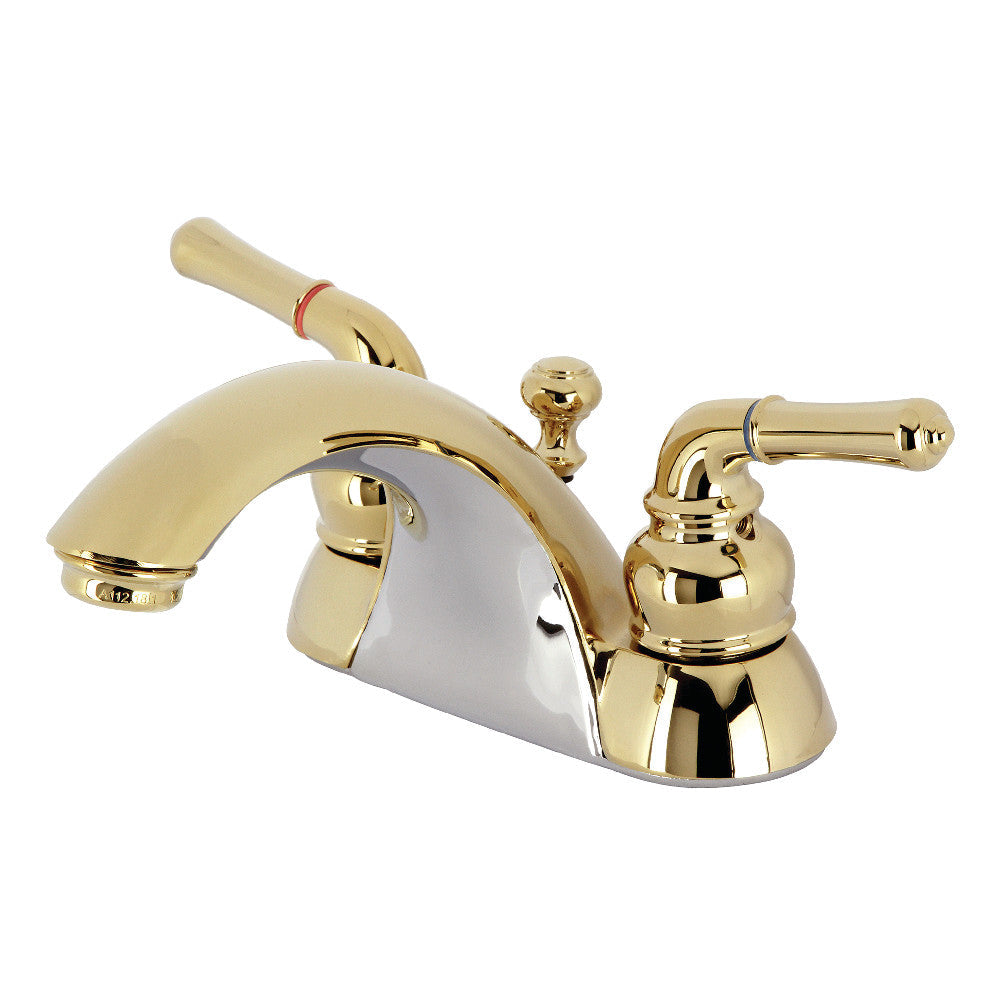 Naples 4 Inch Centerset Bathroom Faucet in Polished Brass