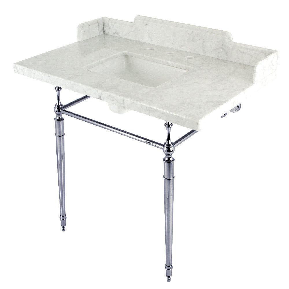 Habsburg 36 Inch Console Sink in Carrara Marble