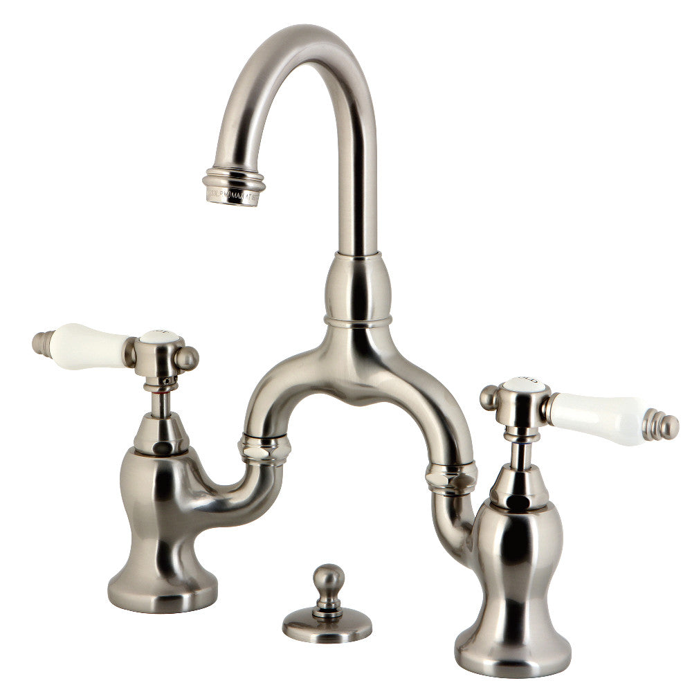 Bel-Air Bridge Bathroom Faucet in Brushed Nickel