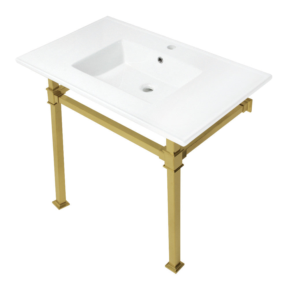Monarch 37.38 Inch Console Sink in White