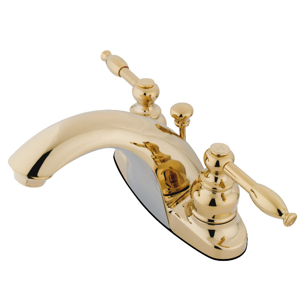 4 Inch Centerset Bathroom Faucet in Polished Brass