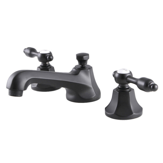 Tudor Widespread Bathroom Faucet in Matte Black