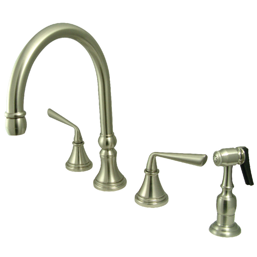 Silver Sage Widespread Kitchen Faucet in Brushed Nickel