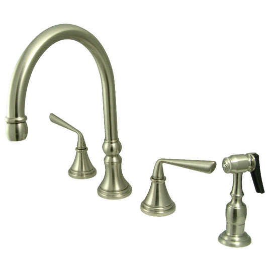 Silver Sage Widespread Kitchen Faucet in Brushed Nickel