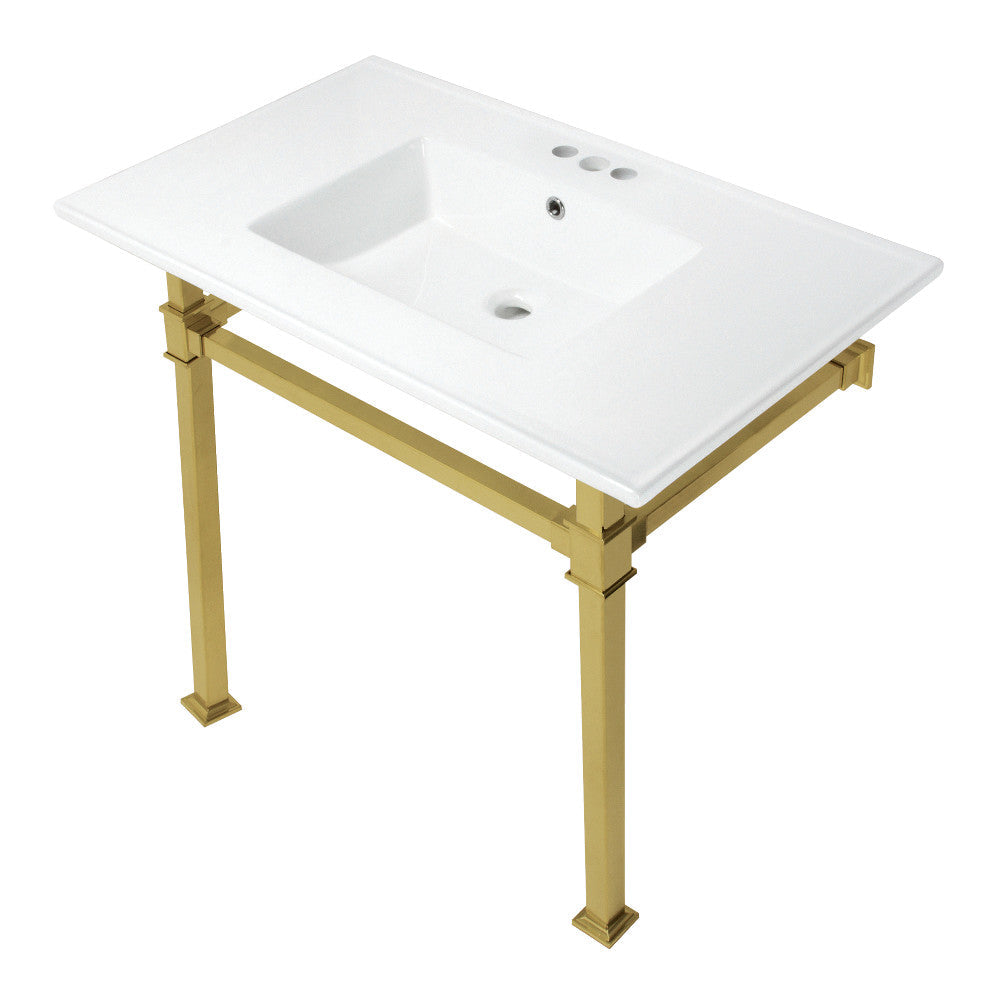 Monarch 37.38 Inch Console Sink in White