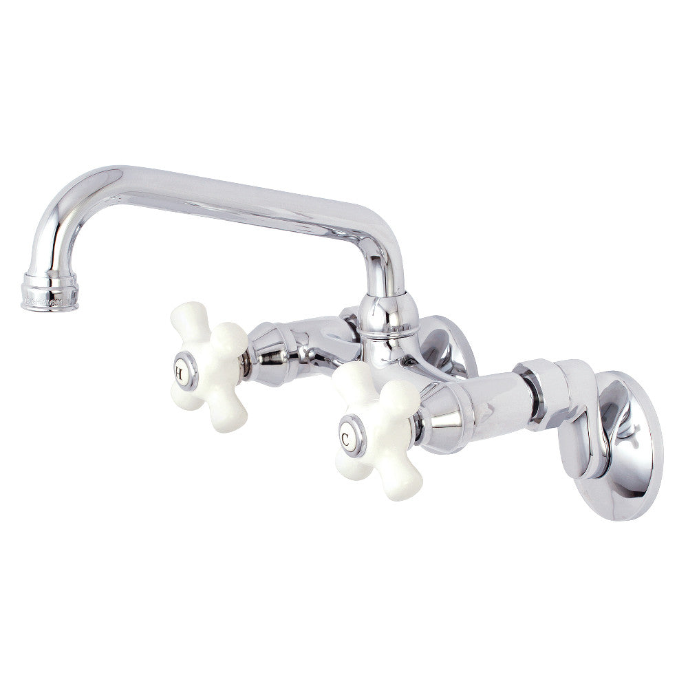 Kingston Wall Mount Kitchen Faucet in Polished Chrome