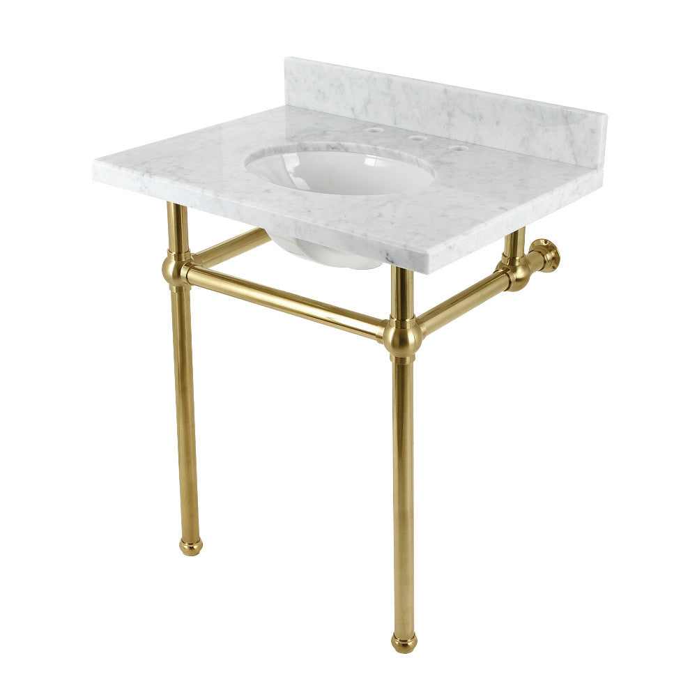 Templeton 30 Inch Console Sink in Carrara Marble